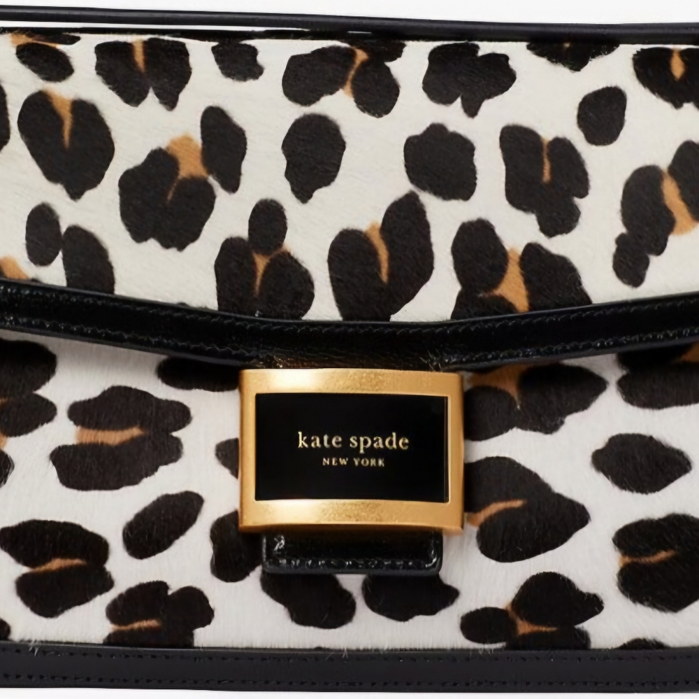 Kate Spade Katy Leopard CalfHair Medium Convertiable Shoulder Bag